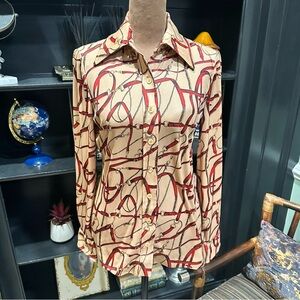 Vintage ACT III Abstract Button-Down Shirt – Fits Like Small